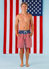Abstract American Flag Family Swimsuits | Sparkle in Pink