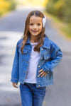 "Big Sis, Lil Sis, Big Bro, Lil Bro" Denim Jacket