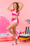Mom & Me - Pink Colorblock Bikini | Sparkle in Pink