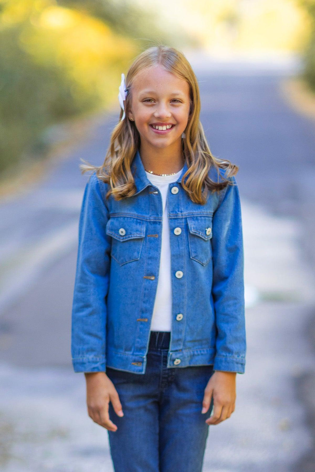 "Big Sis, Lil Sis, Big Bro, Lil Bro" Denim Jacket