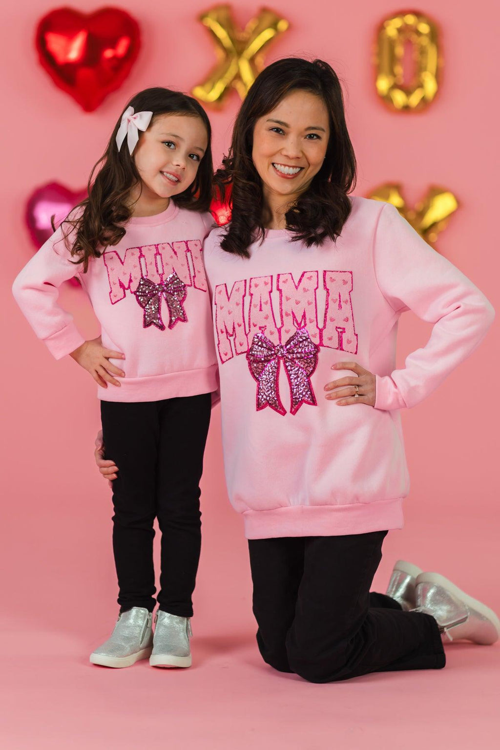Mom & Me - "Mama & Mini" Pink Sweatshirt
