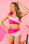 Mom & Me - Pink Colorblock Bikini | Sparkle in Pink