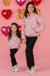 Mom & Me - Pink Heart Sherpa Pullover | Sparkle in Pink