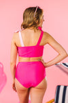 Mom & Me - Pink Colorblock Bikini | Sparkle in Pink