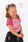 "Besties" Sequin Tutu Skirt Set