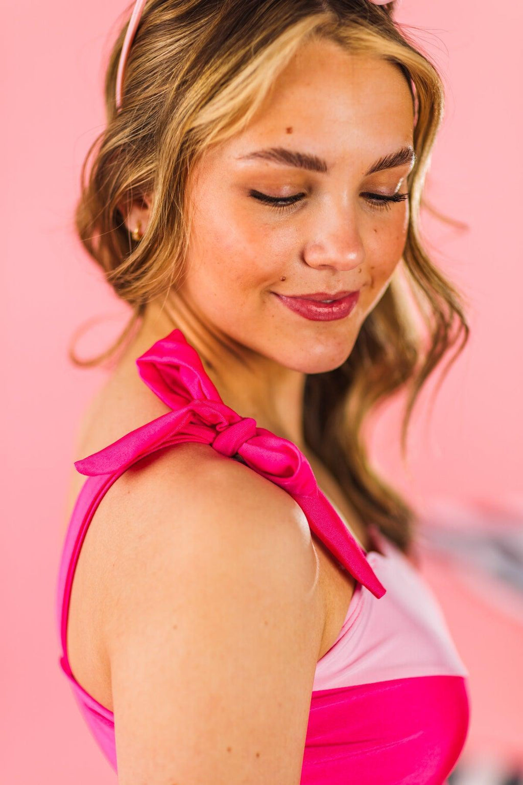 Mom & Me - Pink Colorblock Bikini | Sparkle in Pink