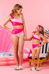 Mom & Me - Pink Colorblock Bikini | Sparkle in Pink