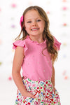 Pink Pearl Floral Skirt Set | Sparkle in Pink