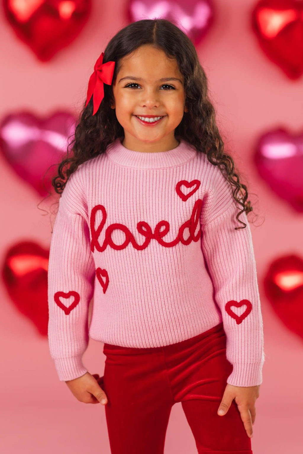 "Loved" Knit Sweater Bell Bottom Set