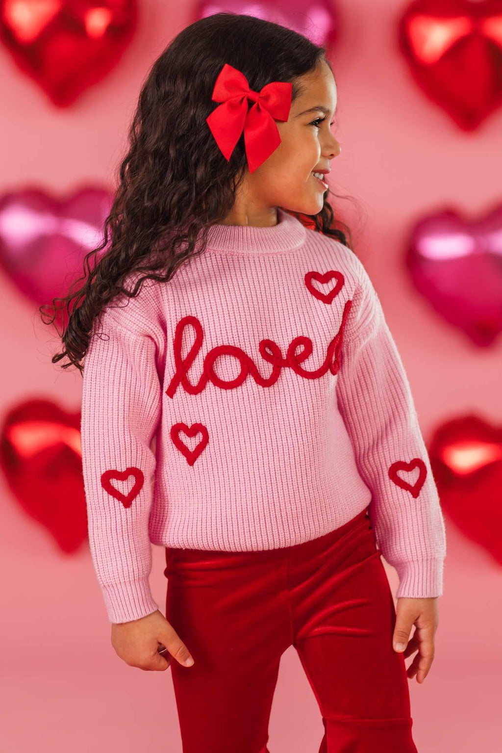 "Loved" Knit Sweater Bell Bottom Set
