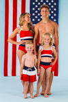 Red, White & Blue Family Swimsuits | Sparkle in Pink