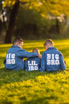 "Big Sis, Lil Sis, Big Bro, Lil Bro" Denim Jacket