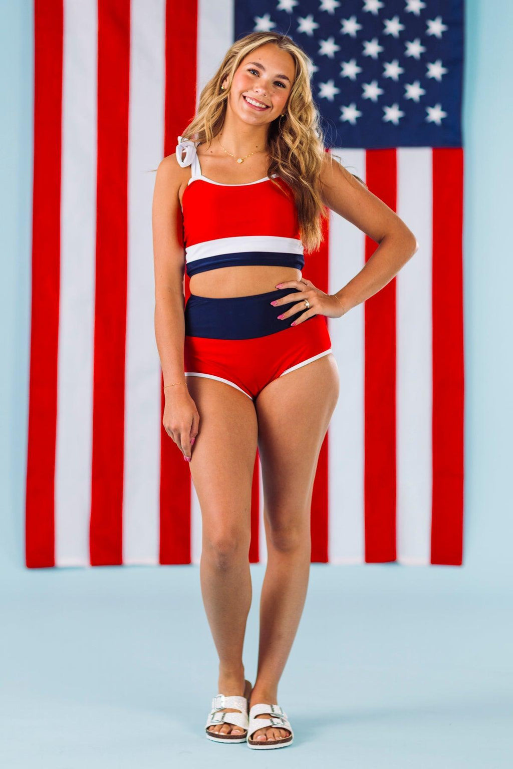 Red, White & Blue Family Swimsuits | Sparkle in Pink
