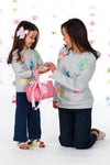 Mom & Me - Gray Bunny Bows Top | Sparkle in Pink