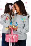 Mom & Me - Gray Bunny Bows Top | Sparkle in Pink