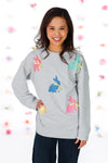 Mom & Me - Gray Bunny Bows Top | Sparkle in Pink