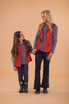 Mom & Me - Stripe Vest Set - Rust | Sparkle in Pink