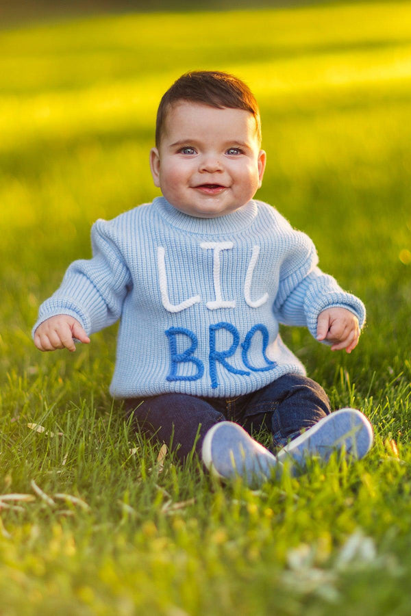 "Big Sis, Lil Sis, Big Bro, Lil Bro" Knit Sweater