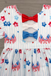 American Flag & Flowers Stripe Dress | Sparkle in Pink