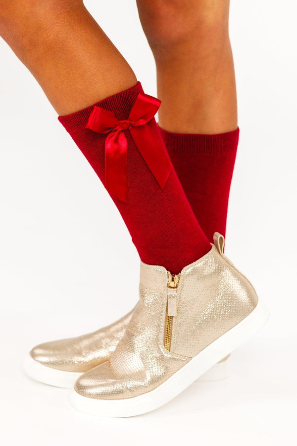 Knee High Bow Socks