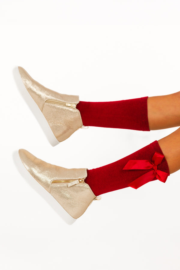Knee High Bow Socks
