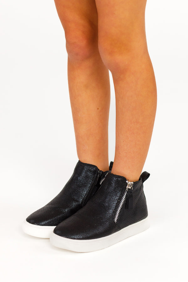 Metallic Shimmer Booties