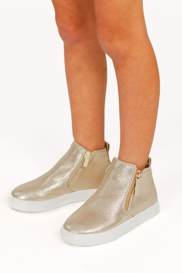 Metallic Shimmer Booties