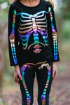 Mom & Me - Holographic Skeleton Costume Set - Sparkle in Pink