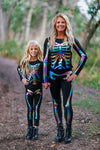 Mom & Me - Holographic Skeleton Costume Set - Sparkle in Pink
