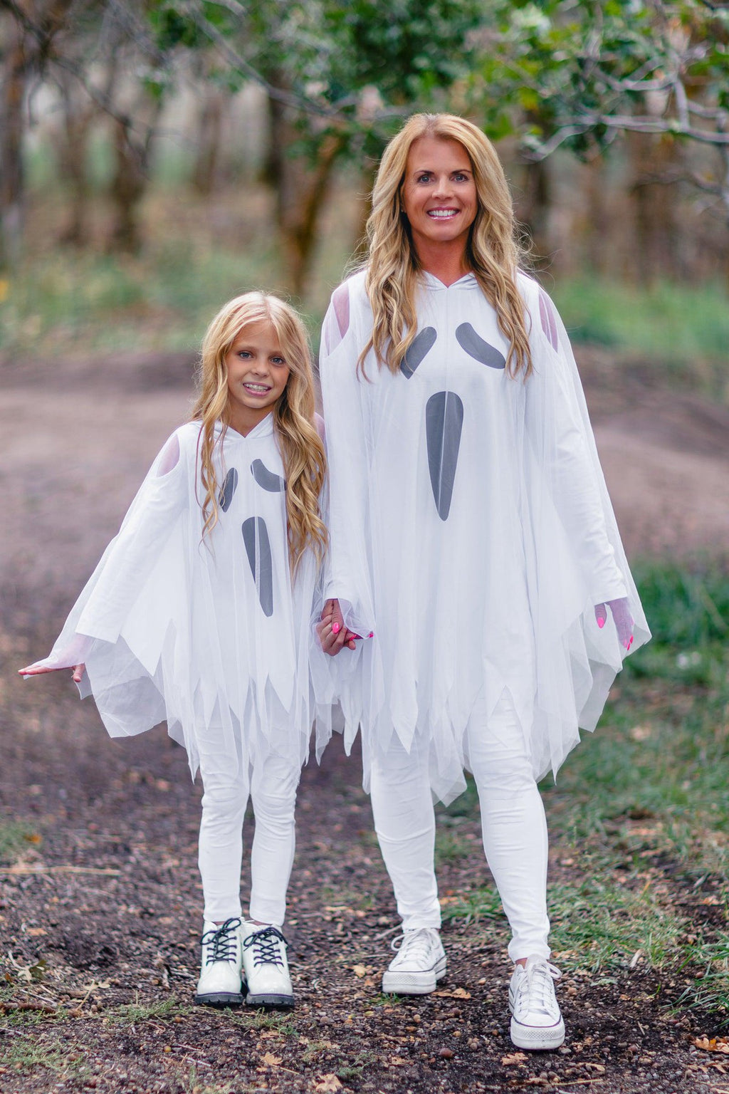 Mom & Me - White Ghost Costume Set - Sparkle in Pink
