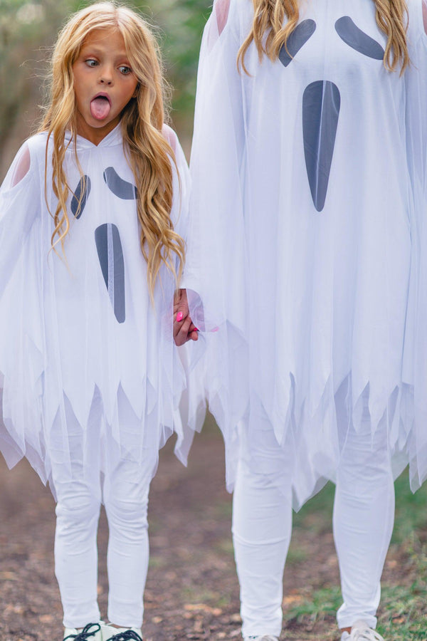 Mom & Me - White Ghost Costume Set - Sparkle in Pink