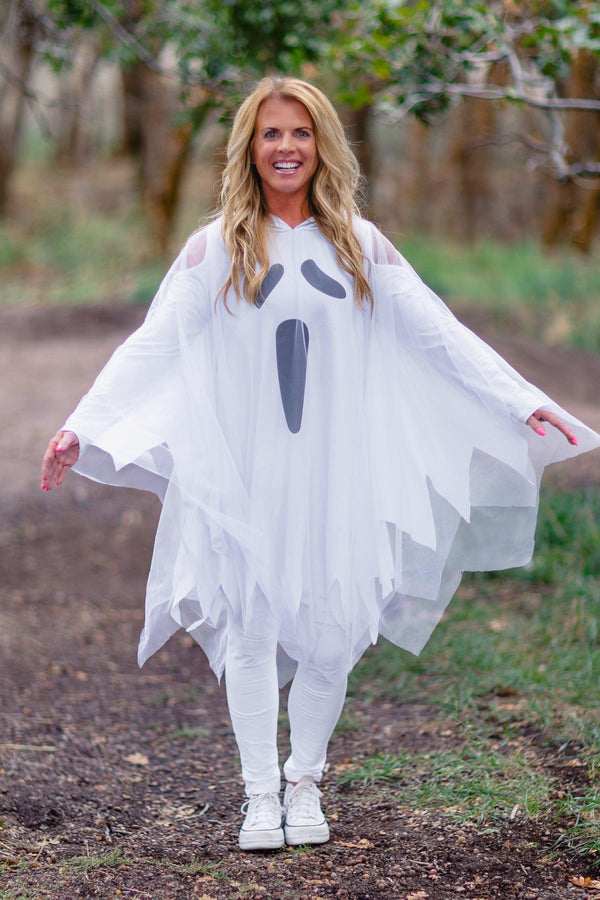 Mom & Me - White Ghost Costume Set - Sparkle in Pink