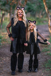 Mom & Me - Black Cat Costume Set - Sparkle in Pink