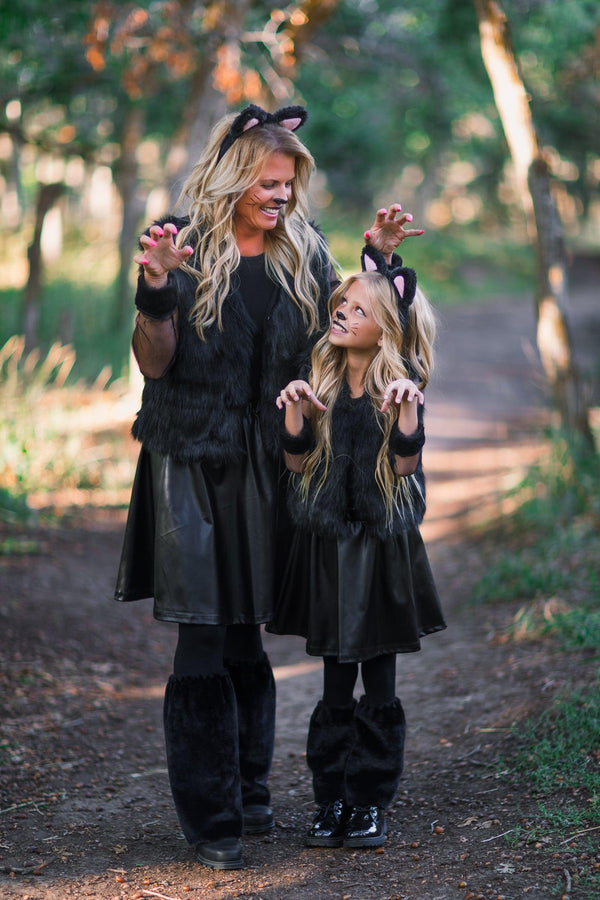 Mom & Me - Black Cat Costume Set - Sparkle in Pink