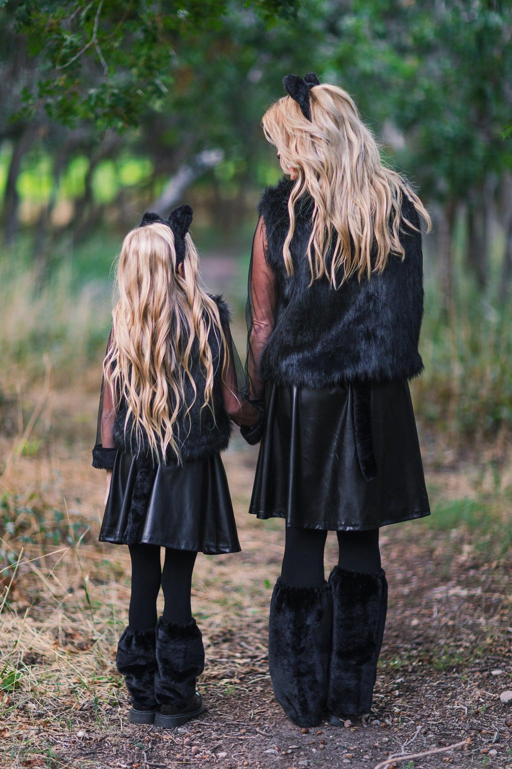 Mom & Me - Black Cat Costume Set - Sparkle in Pink