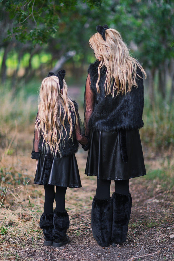 Mom & Me - Black Cat Costume Set - Sparkle in Pink