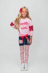 "Candy Cane Cutie" Legging & Short Set - Sparkle in Pink