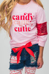 "Candy Cane Cutie" Legging & Short Set - Sparkle in Pink