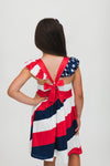 American Flag Halter Tie Dress - Sparkle in Pink