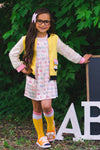 Yellow Pencil Sequin Jacket - Sparkle in Pink