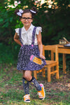 Composition Notebook Suspender Skirt Set - Sparkle in Pink