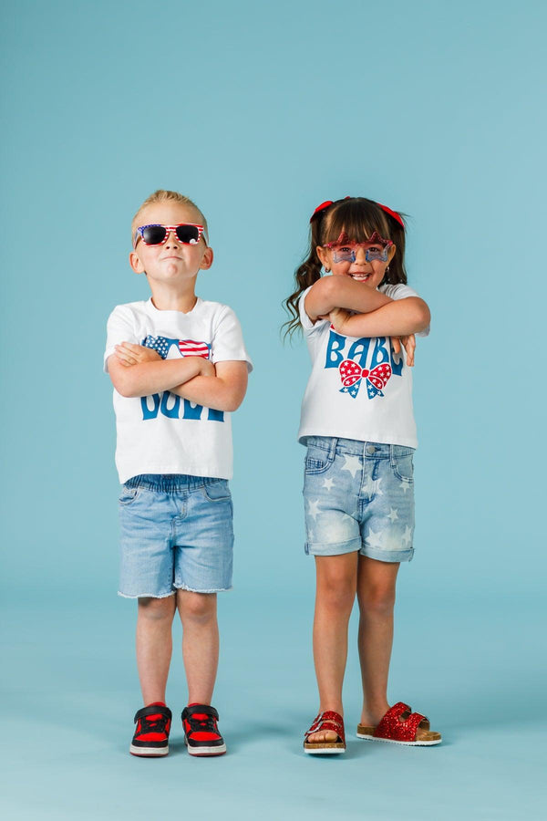 "American Babe & Dude" Top - Boy Or Girl! | Sparkle in Pink