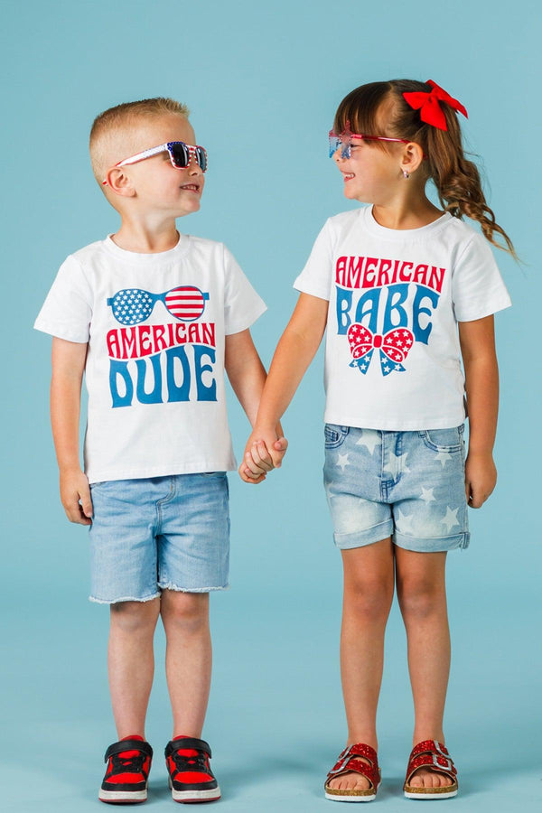 "American Babe & Dude" Top - Boy Or Girl! | Sparkle in Pink