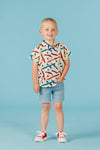 Crayons & Stars Button Down Top | Sparkle in Pink