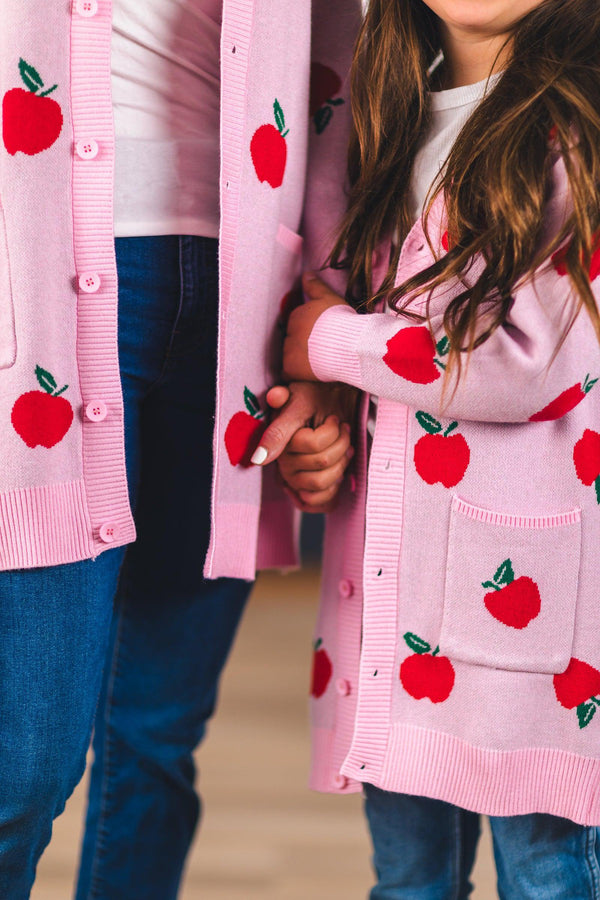 Mom & Me - Pink Apple Cardigan | Sparkle in Pink