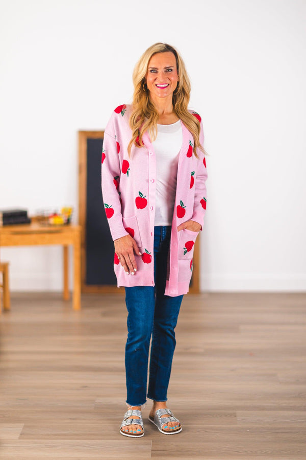 Mom & Me - Pink Apple Cardigan | Sparkle in Pink