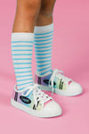 Notebook Knee High Socks | Sparkle in Pink