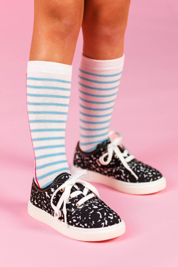 Notebook Knee High Socks | Sparkle in Pink