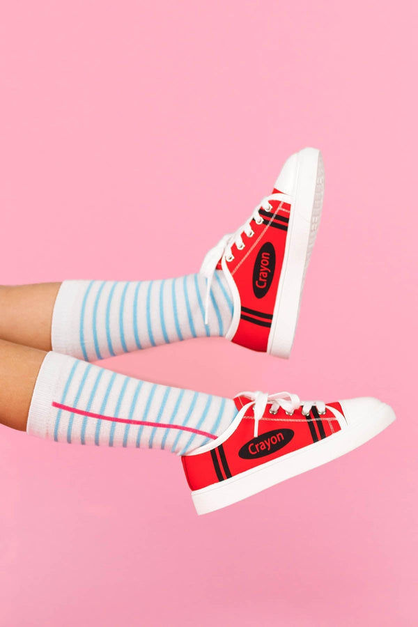 Notebook Knee High Socks | Sparkle in Pink