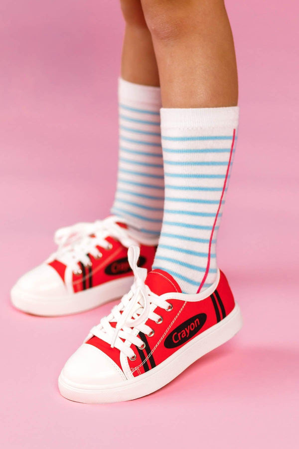 Notebook Knee High Socks | Sparkle in Pink